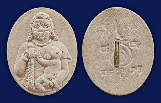 ยักษ์แม่ใหญ่ วัดนางตะเคียน สมุทรสงคราม ทีเดียว 2 องค์ 