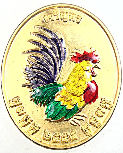  เหรียญไก่เจริญพรบน หลวงปู่สรวง วัดถ้ำพรหมสวัสดิ์ ลพบุรี