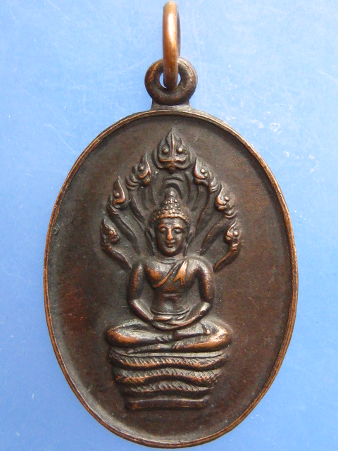 เหรียญพระนาคปรก หลวงปู่ทองอินทร์ วัดกลางคลองสี่ จ.ปทุมธานี ปี2523