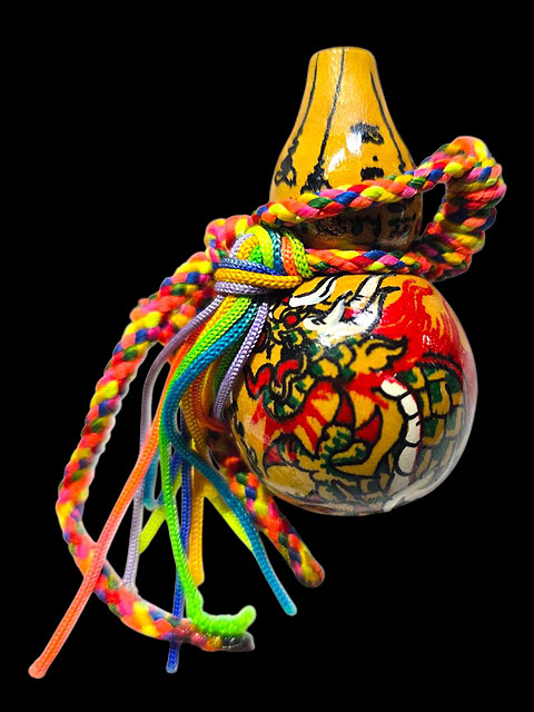 ***น้ำเต้าโภคทรัพย์ ลงยันต์พญามังกร อุดสีผึ้ง พระอาจารย์ซ้ง วัดประดู่ (อินทราวาส) กรุงเทพ***