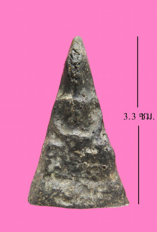 พระเนื้อดิน พิมพ์สมาธิฐานสูง  องค์ดำๆ