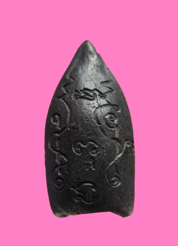 พระกริ่ง เนือผงใบลาน หลังจาร 