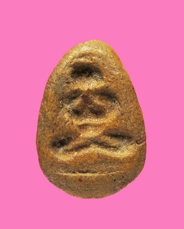 พระผง พิมพ์กลีบบัว หลังกดพระปิดตา