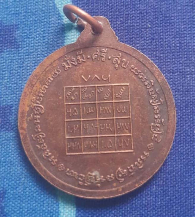เหรียญพระราหู  วัดคันลัด  เนื้อทองแดง