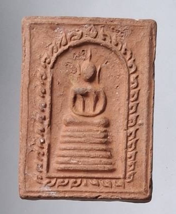 พระสมเด็จคะแนน เนื้อดินเผา หลังพระพรหม ไม่ทราบที่