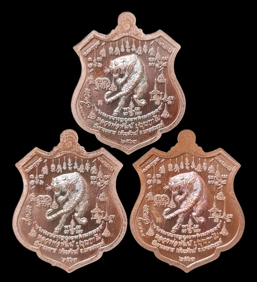 เคาะแรกแดง..พยัคฆ์เจ้าพระยา ๒๕๖๓..ทองแดงมันปูลงยา ๓ เหรียญ..ล.พ.พัฒน์ วัดห้วยด้วน จ.นครสวรรค์ 