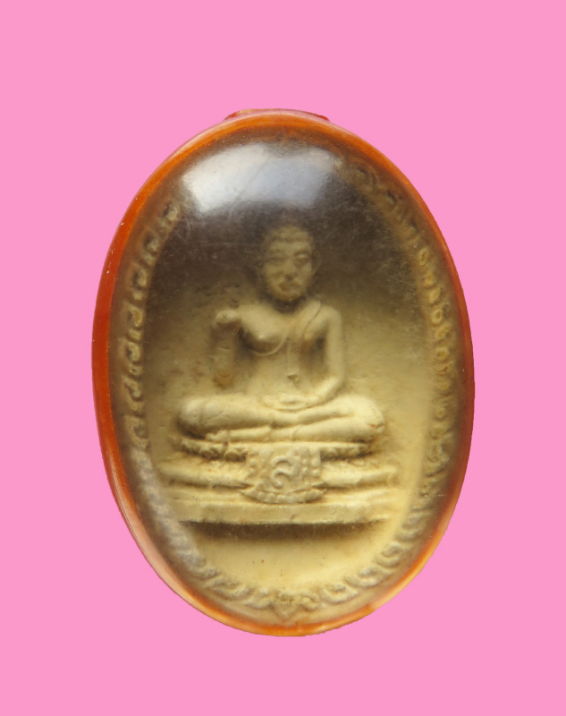 พระพุทธกวัก ฐานผ้าทิพย์ ส เลี่ยมเก่า