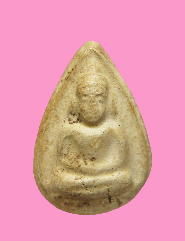 พระกลีบบัว เนื้อผง หลังลายผ้า