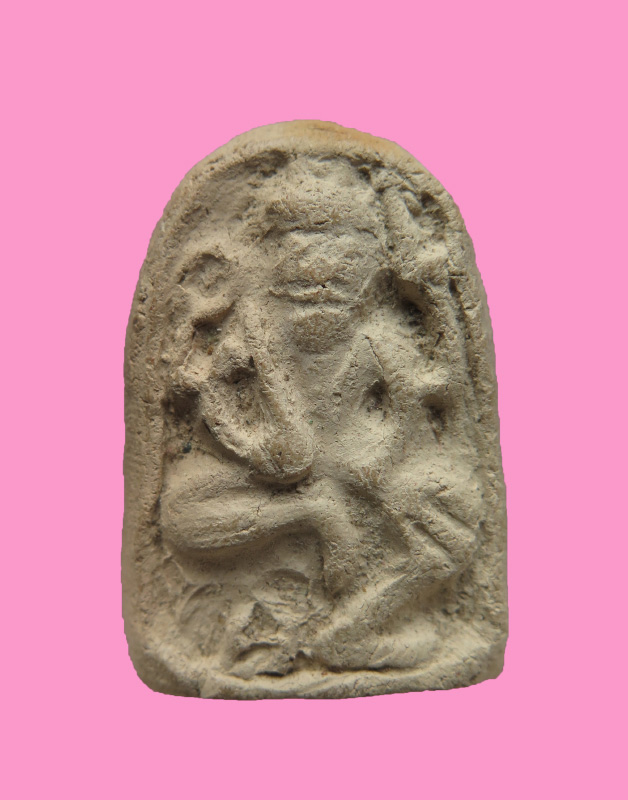 ฤาษีสี่กร เนื้อดิน หลังจารเปียก