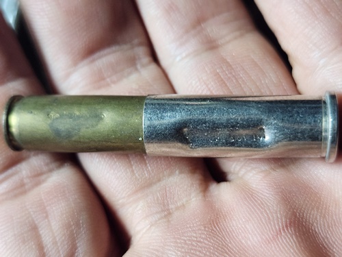 วัดสายไหม ปทุมธานี ตะกรุดลูกปืน 0.38 อาจารย์อ๊อด  2 โค๊ต