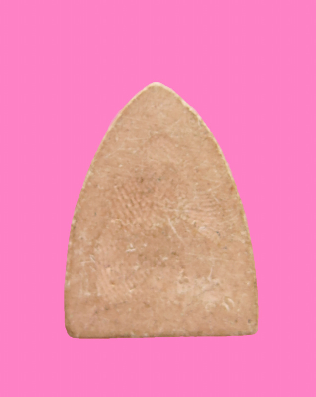 พระผง พิมพ์เศียรโล้น มือถือข้าว ลงรักปิดตา สวย