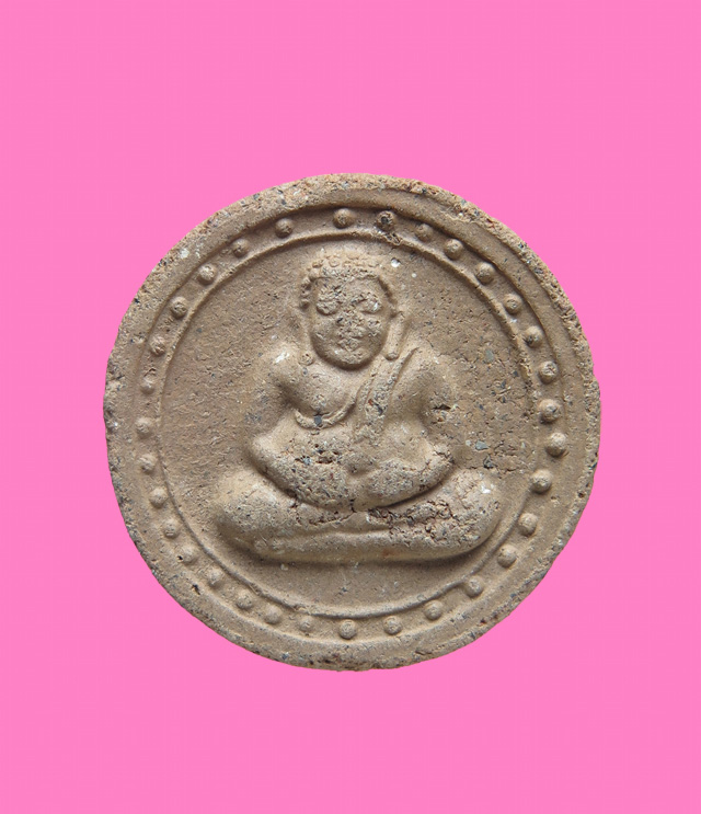 พระสังกัจจาย พิมพ์จันทร์ลอย หลังยันต์มอญ