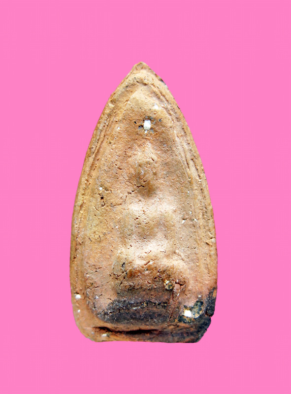 พระสรรนั่งไหล่ตรง เนื้อดินผสมผง