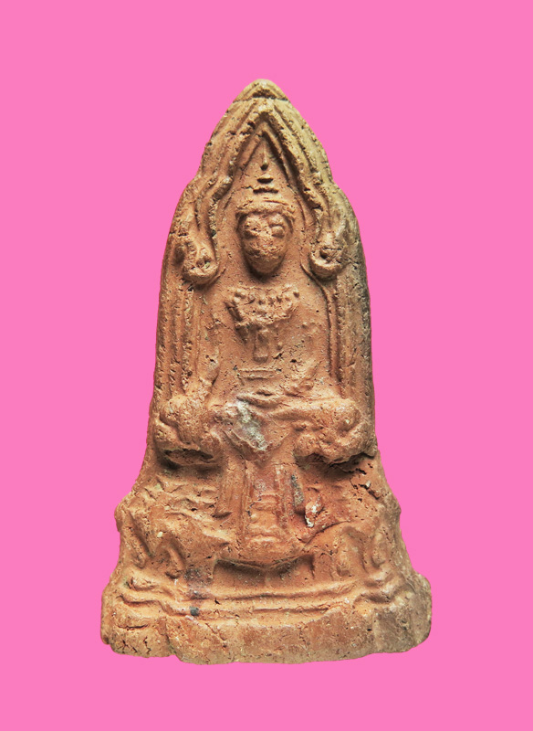 พระโคนสมอ ทรงเครื่อง หลังใบโพธิ์ ไม่ทราบที่