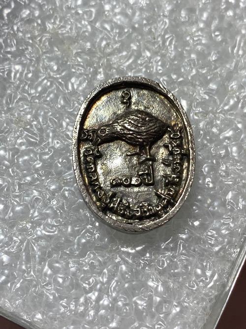 เหรียญหล่อรูปไข่ หลวงปู่บุดดา วัดกลางชูศรีเจริญสุข เนื้อเงิน