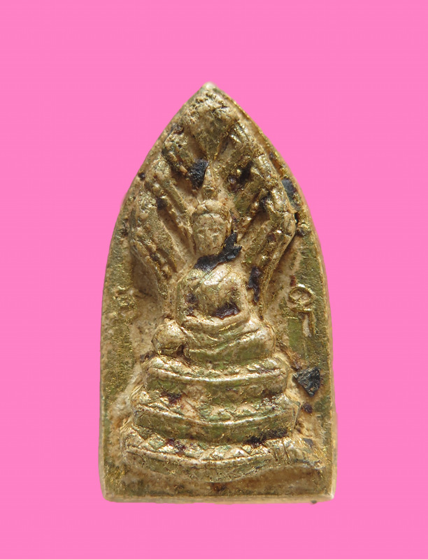 พระผง พิมพ์นาคปรก เก่า ทาทองบอลน์