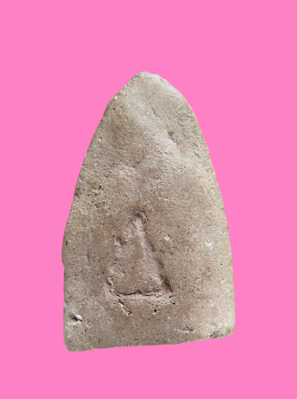 พระเนื้อดิน พิมพ์ซุ้มชินราช มีหน้าตา หลังเจดีย์