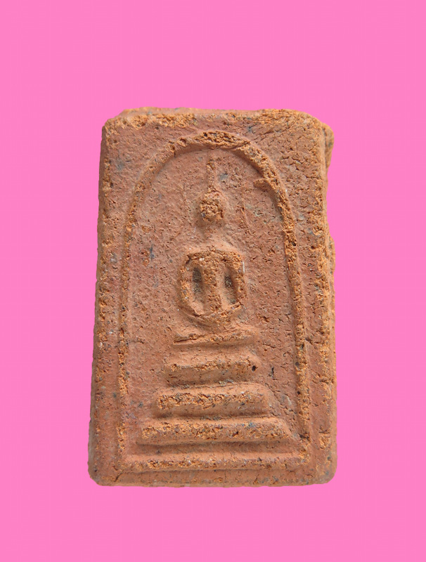 สมเด็จหูบายศรี เนื้อดิน สีส้ม 