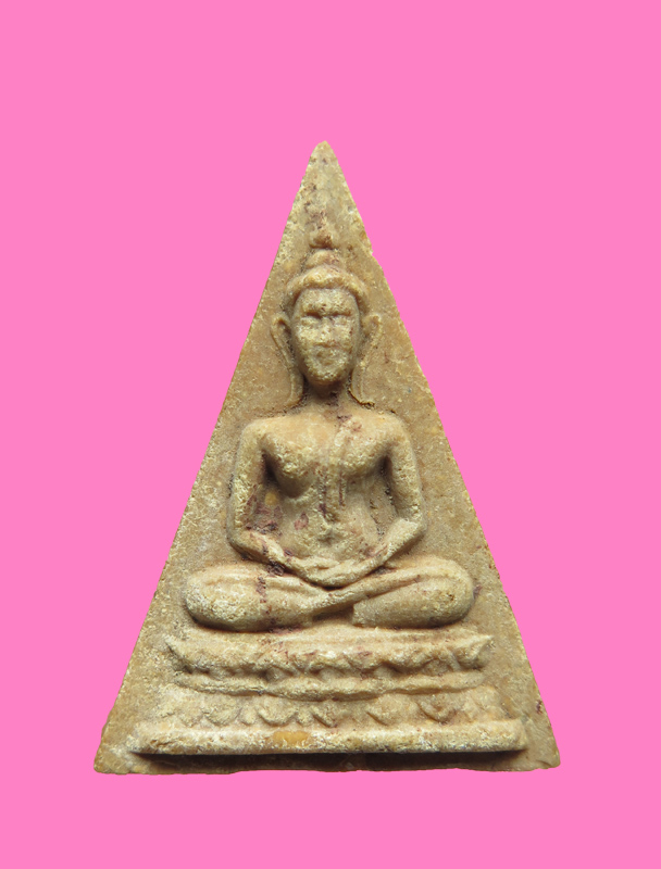 พระพุทธ ปางสมาธิ เนื้อผงน้ำมัน เก่า สวย