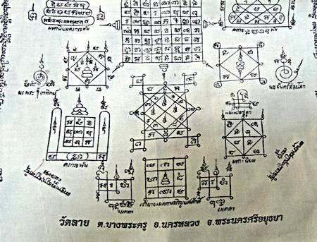 ๒๐ ผ้ายันต์หลวงพ่อเพิ่ม วัดลาย อยุธยา