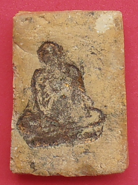 พระสมเด็จเกศบัวตูม หลวงปู่เทียน วัดโบสถ์ ปทุมธานี ( สภาพใช้ ) ตะกรุด๒ดอก
