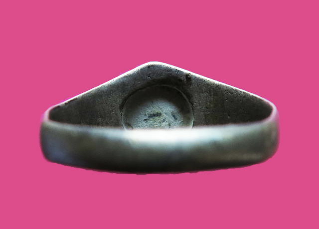 แหวน หัวนโม เนื้อเงินลงถม ไม่ทราบวัด