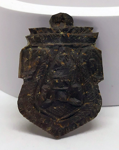 N กะลาแกะราหู ปี ๒๕๕๐ หลวงพ่อช่วง วัดควนปันตาราม พิมพ์ใหญ่ จารมือ หลังลงครั่งฝังหัวนอโม องค์สวย 10