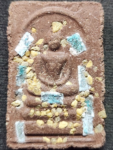 วัดป่าบ้านตาด อุดรธานี พระสมเด็จ (ตะกรุด9ดอก พระธาตุ จีวร เกศา) หลังรูปเหมือน หลวงตามหาบัว 