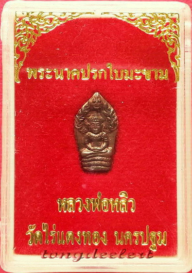 พระนาคปรกใบมะขาม หลวงปู่หลิว วัดไร่แตงทอง รุ่นแรก ปี 2535 หายาก สวยมากค่ะ