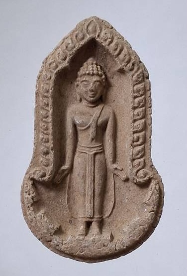 พระทวารวดีเมือกำแพงแสน วัดสว่างชาติประชาบำรุง จ.นครปฐม ปี2522 เนื้อผงว่าน