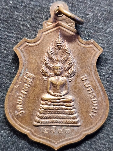 วัดพันทคีรี จ.นครพนม เหรียญ พระธาตุพนม หลังพระนาคปรก  ปี 2541