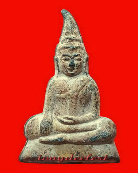 พระท่ากระดานวัดต้นลำไย จ.กาญจนบุรี เนื้อตะกั่วสนิมแดงกรุศรีสวัสดิ์แท้ ๆ พิมพ์กลาง สวยมากค่ะ