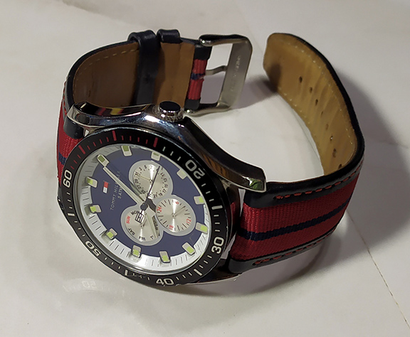 TOMMY HILFIGER โครโนกราฟ ของแท้ DAY-DATE 24HR.