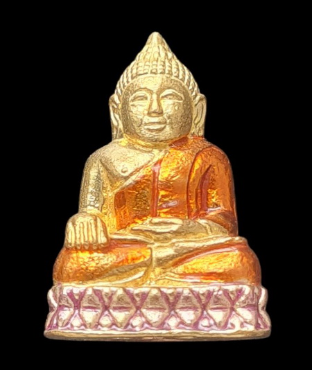 เคาะแรกแดง..กริ่งเล็ก ลพ.สำเร็จศักดิ์สิทธิ์ ๖๔..กะไหล่ทองลงยาฐานม่วง # ๑๗๐..วัดตลิ่งชัน จ.สระบุรี 