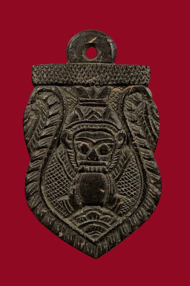 พระราหูกะลาแกะ ศิลป์หน้ายักษ์ สายวัดศีรษะทอง จ.นครปฐม