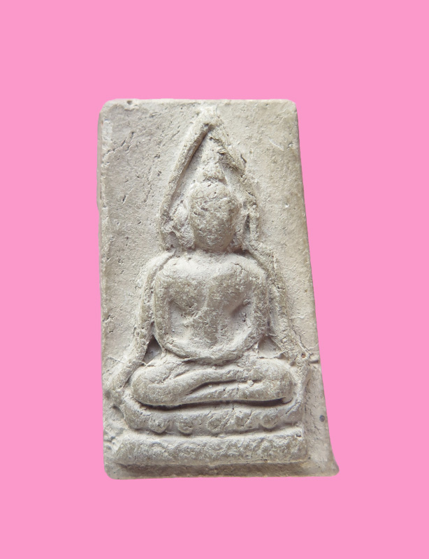 พระพุทธประทับซุ้ม เนื้อดิน หลังจาร