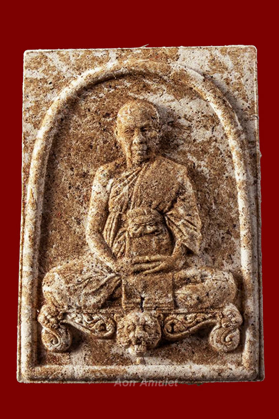 พระผงรูปเหมือนหลวงปู่เนื้อผงพุทธคุณแผ่นโค๊ดทองแดง หลวงปู่บัว ถามโก พ.ศ.2560 หมายเลข 1163