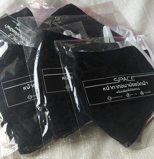 หน้ากากอนามัย SPACE ของใหม่ ชนิดผ้า 3D แพ็ค10ชิ้น ช่วยป้องกัน PM2.5