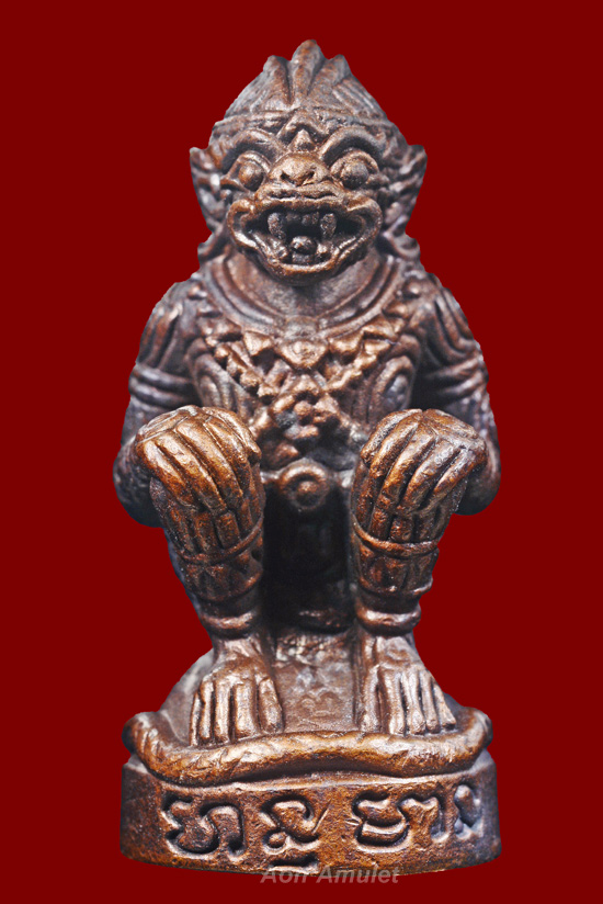 หนุมานเนื้อสัมฤทธิ์อุดสีผึ้ง รุ่น มหาปราบไพรี หลวงปู่บัว ถามโก วัดศรีบุรพาราม พศ.2554 หมายเลข 9376