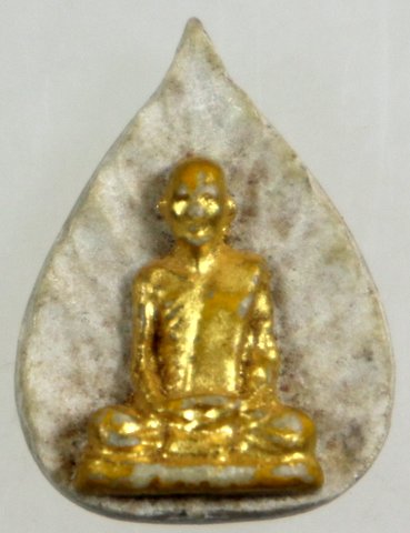 พระผงใบโพธิ์ท่านเจ้าคุณนร ฯ ปิดทอง ยุคหลัง