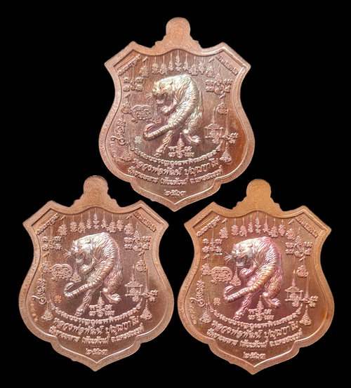 เคาะแรกแดง..พยัคฆ์เจ้าพระยา ๖๓..ทองแดงมันปูลงยา ๓ เหรียญ..ล.พ.พัฒน์ วัดห้วยด้วน นครสวรรค์ / ส่ง ems