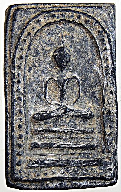 พระสมเด็จซุ้มเม็ดหลวงพ่อกวย วัดโฆสิตาราม เนื้อผงใบลาน