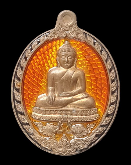 เคาะแรกแดง.. เหรียญ ลพ.สำเร็จศักดิ์สิทธิ์..เนื้อชนวนลงยาเหลืองขอบดำ # ๑๖๒..วัดหนองสะเดา จ.สระบุรี