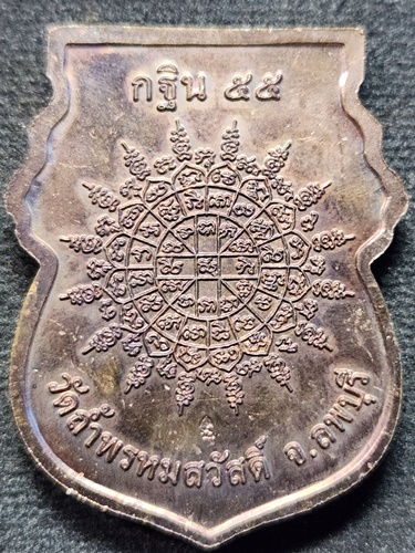 วัดถ้ำพรหมสวัสดิ์ จ.ลพบุรี เหรียญกฐิน หลวงปู่สรวง  ปี2555 ทองแดง