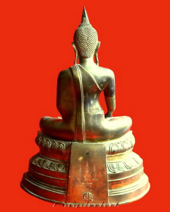 	พระบูชาสุขโข มหาลาโภ ญสส. วัดต้นลำใย จ.กาญจนบุรี ปี 2537 หน้ าตัก 9 นิ้ว พิธีใหญ่ หายาก สวยมากค่ะ