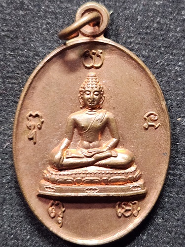 วัดเขาวงพระจันทร์ ลพบุรี เหรียญพระพุทธ หลังแม่ธรณีบีบมวยผม ที่ระลึกอายุครบ 60 ปี 2519