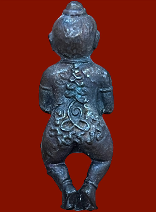 กุมารหลวงพ่อกวย วัดโฆสิตาราม จ.ชัยนาท ปี2521 เนื้อตะกั่วอาบทองแดง