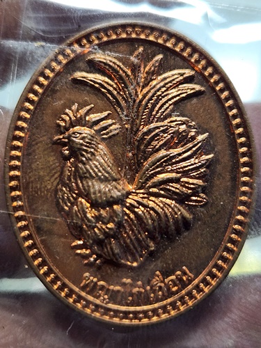 เหรียญมงคลแห่งปี พญาไก่เถื่อน เรียกทรัพย์ ปี 60 