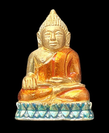 คาะแรกแดง..กริ่งเล็ก ลพ.สำเร็จศักดิ์สิทธิ์ ๖๔..กะไหล่ทองลงยาฐานเขียว # ๑๐๘..วัดตลิ่งชัน จ.สระบุรี