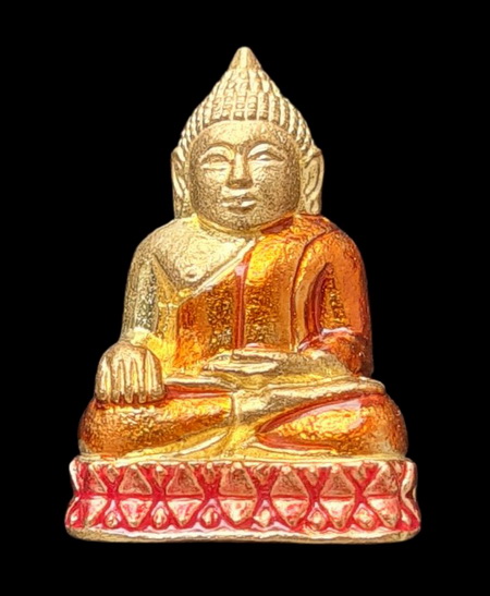 คาะแรกแดง..กริ่งเล็ก ลพ.สำเร็จศักดิ์สิทธิ์ ๖๔..กะไหล่ทองลงยาฐานแดง # ๑๓๑..วัดตลิ่งชัน จ.สระบุรี